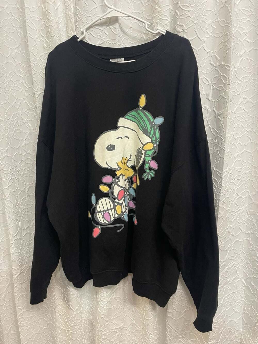 Grayson Threads Peanuts Snoopy Christmas Sweatshirt Size 2X Black Graphic